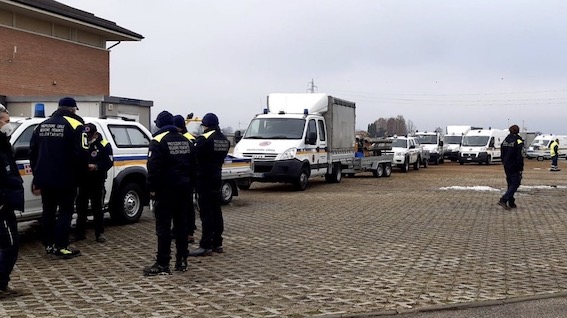 Colonna Mobile dei volontari di Protezione civile novaresi in Emilia Romagna