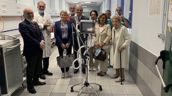 Donato all'ospedale Maggiore un respiratore in memoria di Angelo Sibilia