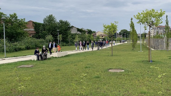 Novara, inaugurato il parco ex Ferrovie Nord