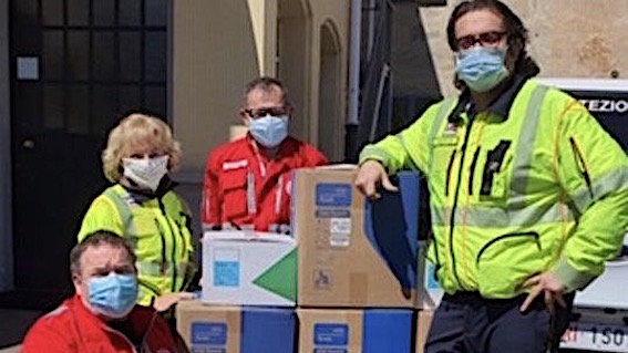 Donazione di tute agli operatori del 118 di quadrante