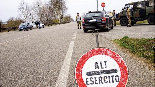 Emergenza coronavirus: anche l'Esercito collabora per i controlli. Foto