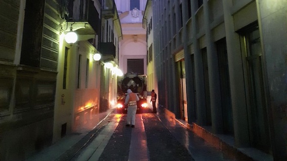 Novara, prosegue l'attività di lavaggio e sanificazione delle strade