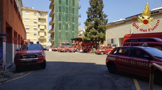 Personale dei vigili del fuoco di Novara in Calabria per gli incendi boschivi