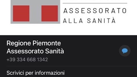 Covid-19, istituito dalla Regione un numero dedicato via whatsapp per informazioni