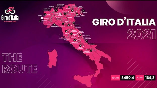 Svelato ufficialmente il tracciato del Giro d'Italia: Piemonte protagonista