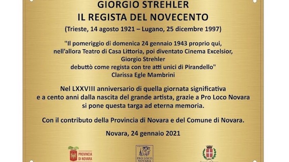 Novara: il “Progetto Strehler” ricorda e celebra il regista