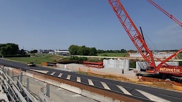 Tangenziale di Novara, attività di cantiere propedeutica al varo del viadotto Regina Elena