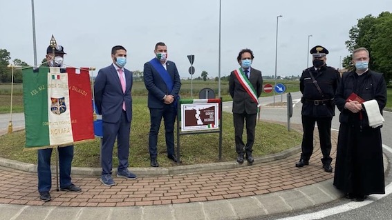 Cameri, inaugurata la rotonda che ricorda le vittime delle Foibe