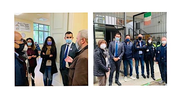 Visita dell'assessore regionale Marnati ai centri vaccinali di Oleggio e Galliate