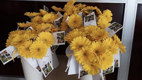 Novara, fiori in dono alle ospiti del De Pagave