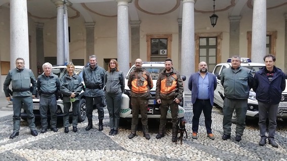 Novara, l'unità cinofila della polizia provinciale pronta per l'attività sul territorio