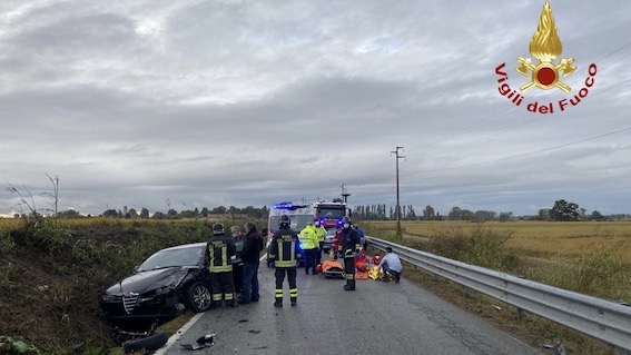 Incidente sulla provinciale a Terdobbiate, due feriti