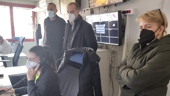 Novara, il presidente della Provincia in visita alla centrale operativa del 118