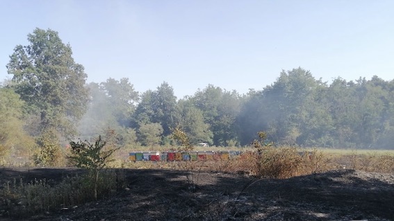 Galliate, incendio in zona 7 Fontane