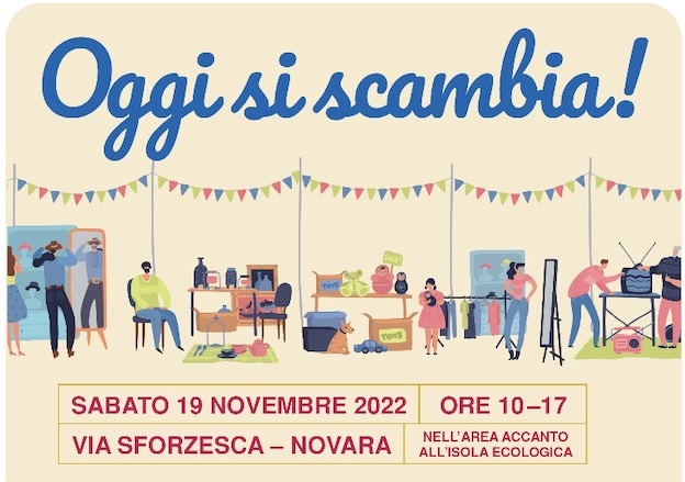 Settimana per la riduzione dei rifiuti, a Novara terza edizione di "Oggi si scambia !"