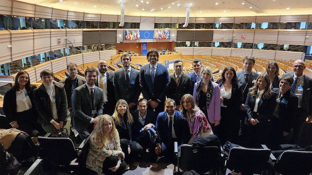  Giovani imprenditori di CNVV alla sede di Bruxelles del Parlamento europeo