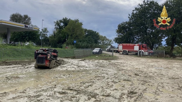I Vigili del Fuoco di Novara hanno operato a Senigallia