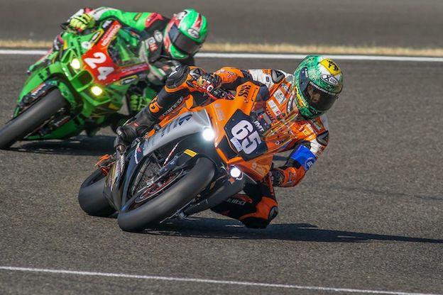 Christian Napoli, pilota dell'MC TTN Racing di Novara alla "8 ore" di Suzuka