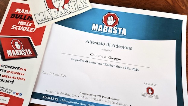 Oleggio, adesione al progetto "MaBasta Bullismo a Scuola!"