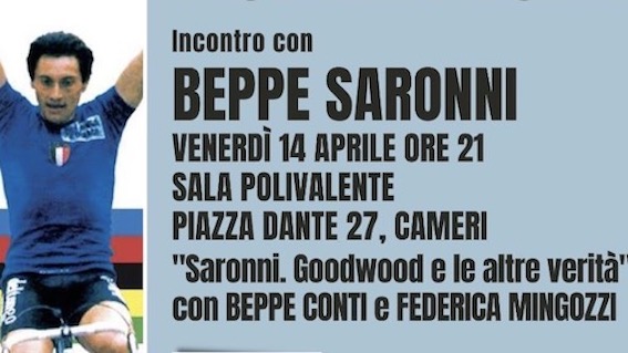 Cameri, Beppe Saronni presenta la sua biografia
