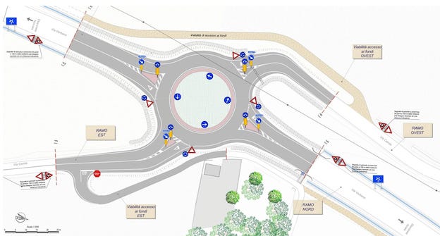 Bellinzago, proseguono i lavori per la realizzazione della rotatoria sulla SS32
