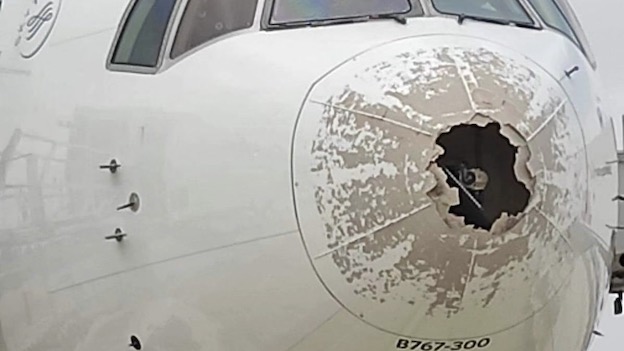 La grandinata sul Novarese colpisce aereo diretto a New York, deviato a Fiumicino