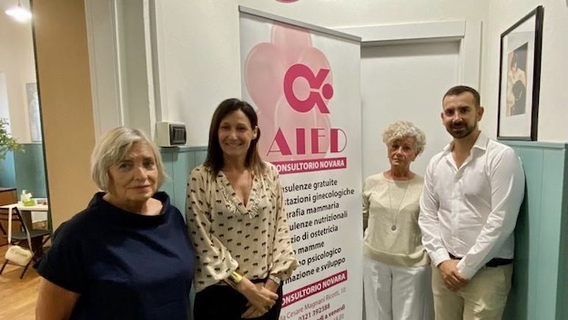 Visita al consultorio AIED di Novara degli assessori regionalI Caucino e Marnati