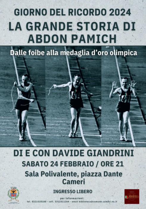 A Cameri lo spettacolo dedicato all'atleta fuggito dall'Istria