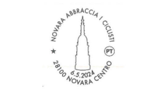 "Novara abbraccia i ciclisti", speciale annullo filatelico per il Giro d'Italia