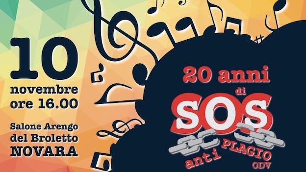 “20 anni di Sos Antiplagio”, appuntamento all'Arengo del Broletto