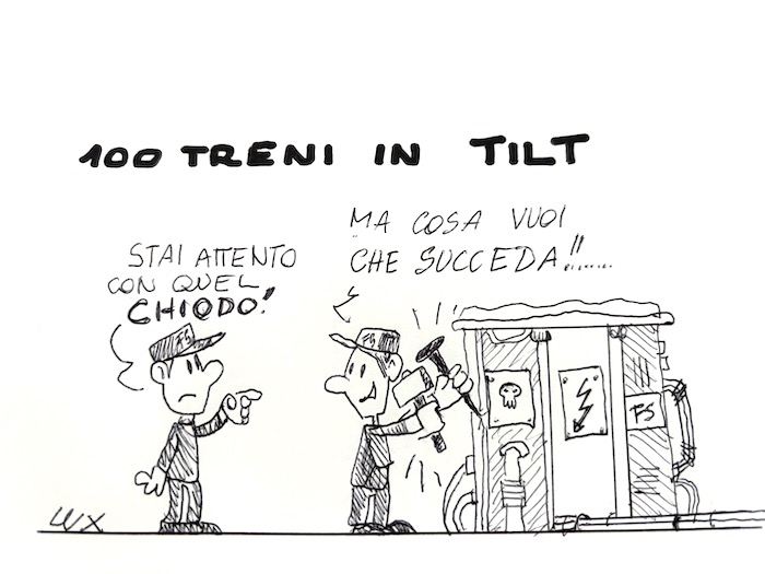 Quel chiodo che ha bloccato il Paese. La vignetta di Lux