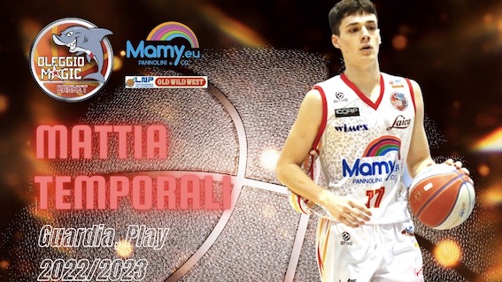 Oleggio Magic Basket, confermato Mattia Temporali