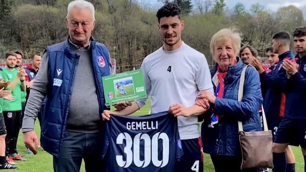 Gozzano, per Gemelli 300 gare in rossoblù