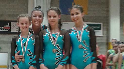 Tre bronzi per l'Asd Ginnastica Twirling Oleggio nell'Artistica. Foto