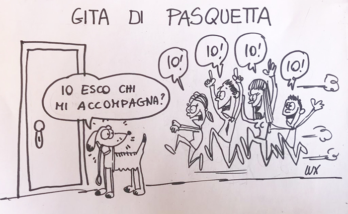 La "gita fuori porta" per la Pasquetta del 2020 dalla matita affilata di Carlo Lux