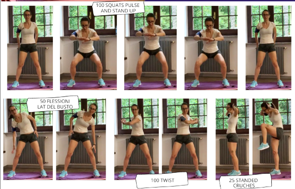 In forma con Marta Fovana, questa settimana il video con 500 squats di diverse tipologie