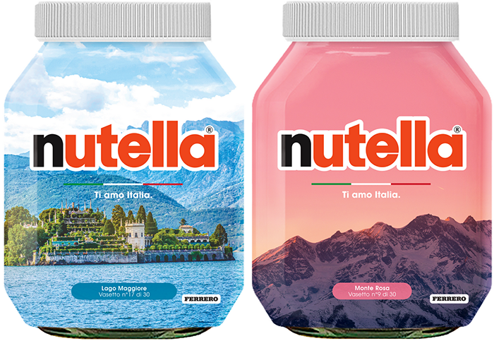 Il Monte Rosa e il Lago Maggiore sui nuovi vasetti della Nutella