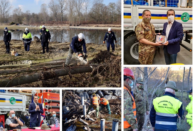 Ringraziamenti ufficiali per l'operazione Luto:  protezione civile ed esercito per le alluvioni