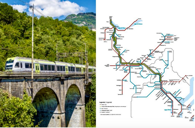 Una cartina sinottica della mobilità pubblica nella Provincia Vco e l'Alto Vallese 