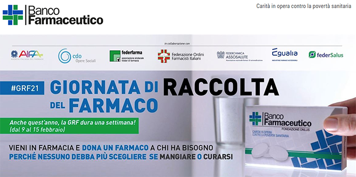 La Giornata di Raccolta del Farmaco con la pandemia dura una settimana: dal 9 al 15