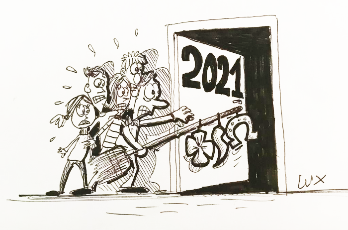 La circospetta voglia di un Nuovo Anno dalla matita di Carlo Lux