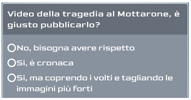 E' giusto pubblicare il video della tragedia del Mottarone? Vota il sondaggio sulla App News 24