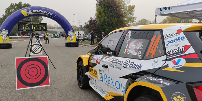 Rally: alla finale nazionale di Modena fuori Caffoni e Pinzano dopo avere vinto entrambi una ps. Foto