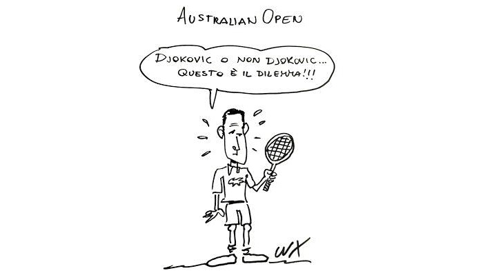 La vignetta di Lux: Djokovic e i dubbi amletici degli Australian open 