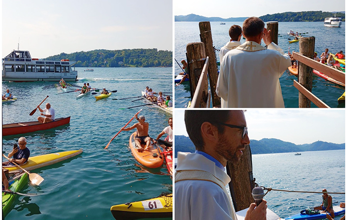 Benedizione di ferragosto agli "amici del remo e della pagaia del lago d’Orta”