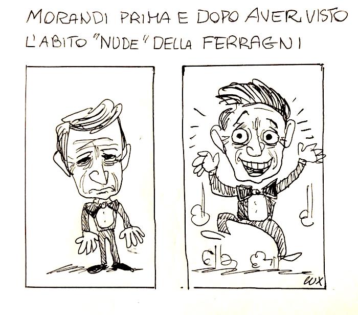 La vignetta di Lux: l'arzillo Morandi al cospetto della regina Ferragni