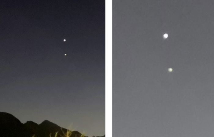  Due luci in cielo, palloni cinesi o i satelliti di Musk? Sono Giove e Venere