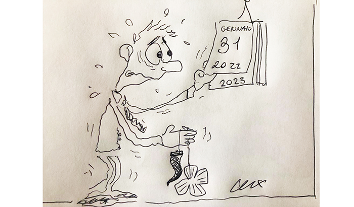 Prudentemente ottimisti per il 2023...la prima vignetta dell'anno di Carlo Lux