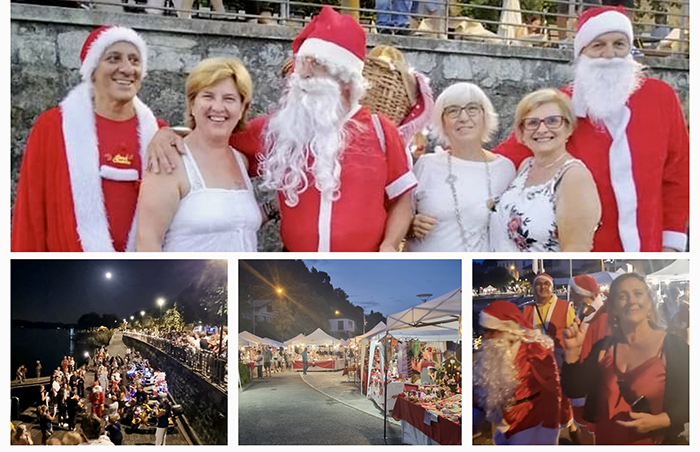 Lesa: successo per il Natale fuori stagione.Ribalta nazionale,Babbo su barca-slitta