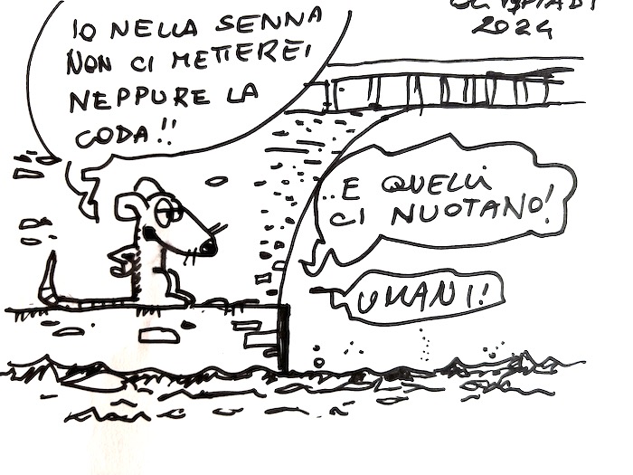 Un tuffo nella Senna? La vignetta dell'architetto Lux 